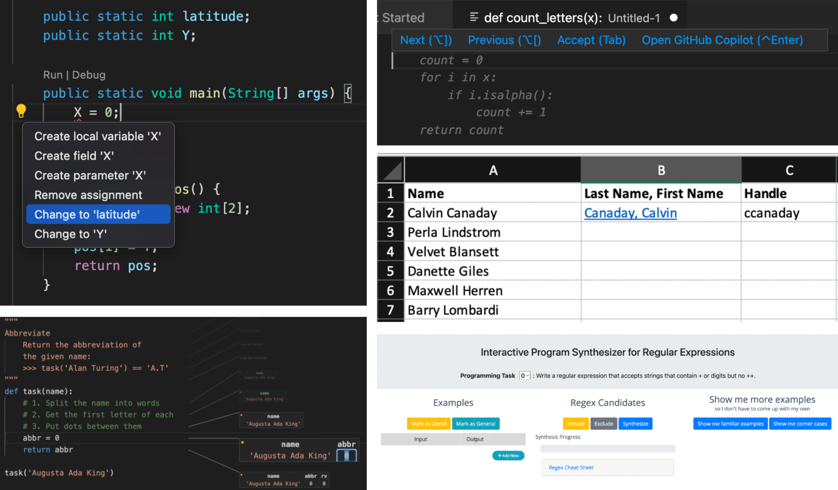 Exploring the Learnability of Program Synthesizers by Novice Programmers